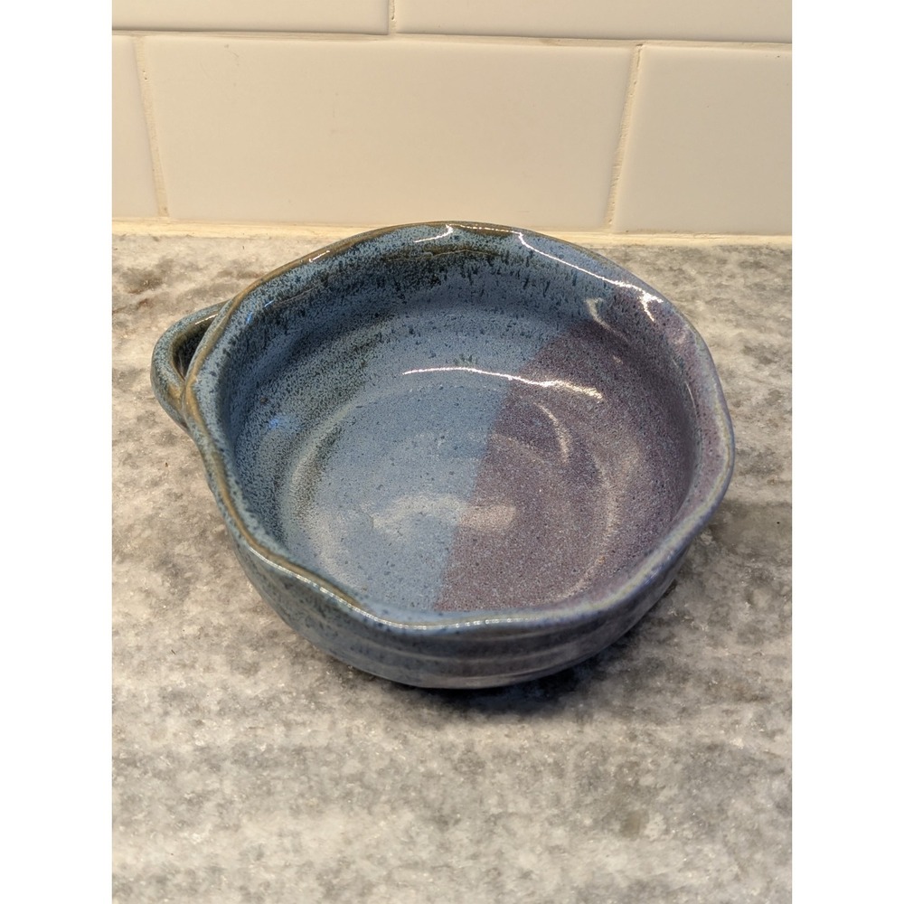 Studio Art Pottery Dish Bowl with‎ Handle 5.5"